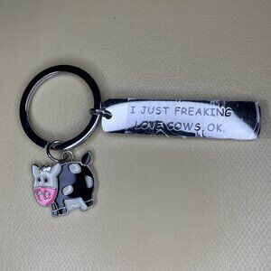 Funny Cow Lovers Keychain